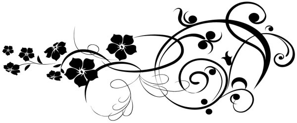 Аниме чб цветы