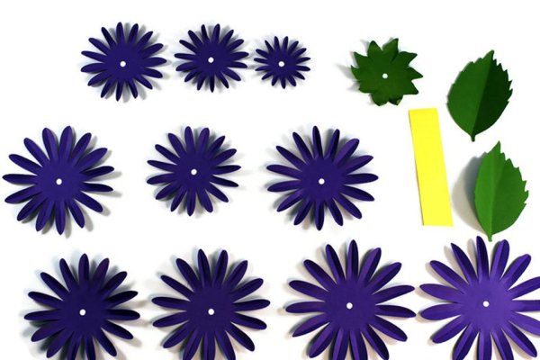 Цветы для вырезывания многослойный