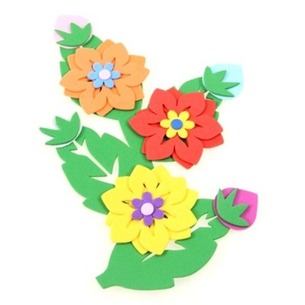 Аппликация красивых цветов