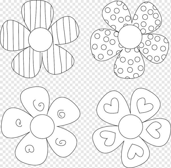 Цветы трафарет для вырезания