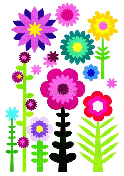 Цветы аппликация для детей