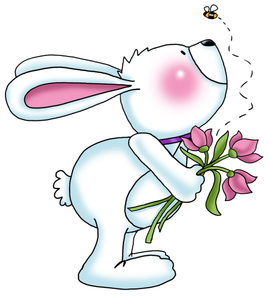 Зайчик с цветком