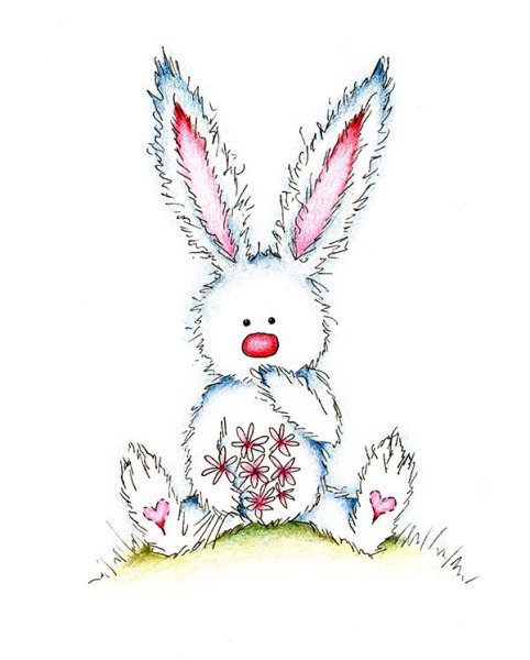 Зайчик с цветком