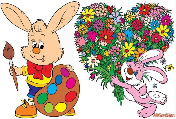 Зайчик с цветочком