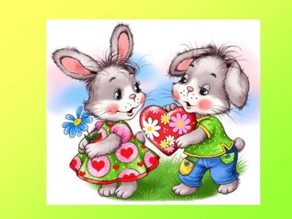 Зайчик с цветком