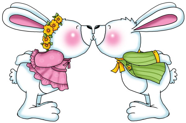 Кролик с цветами