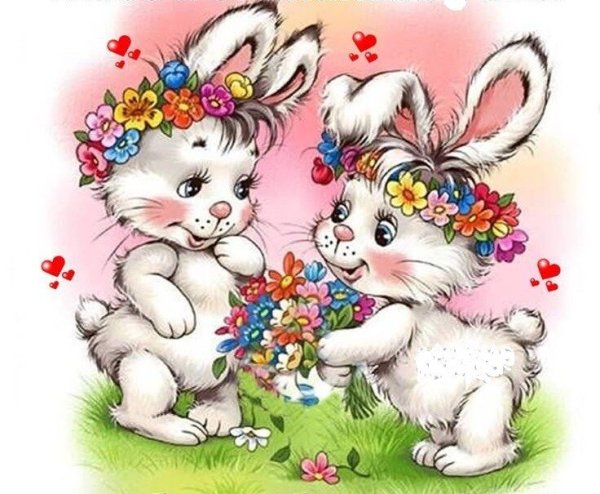 Животные в цветах