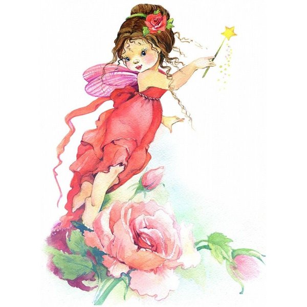 Мультяшные девочки с цветами