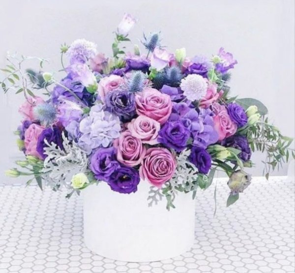 Сиреневый букет с днем рождения
