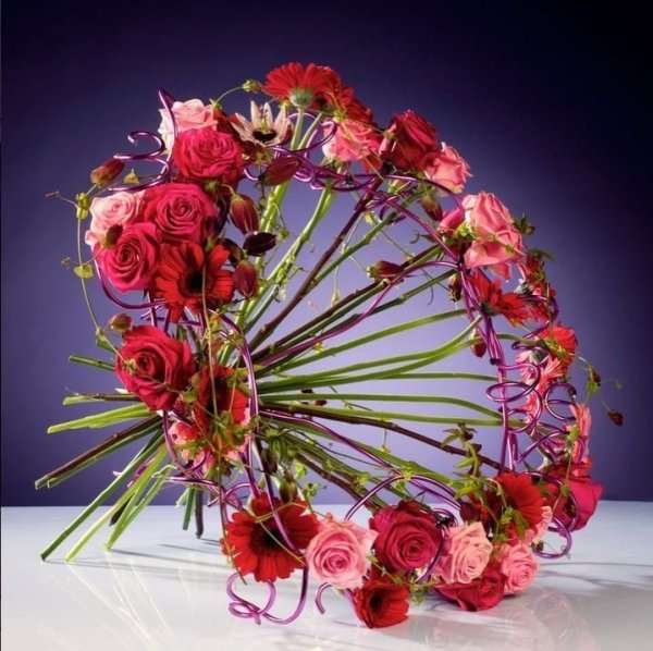 Креативные букеты из цветов