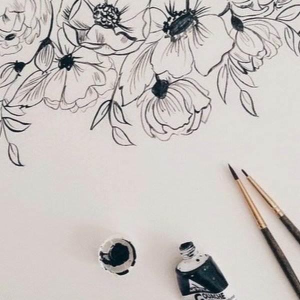 Тату геометрия цветы