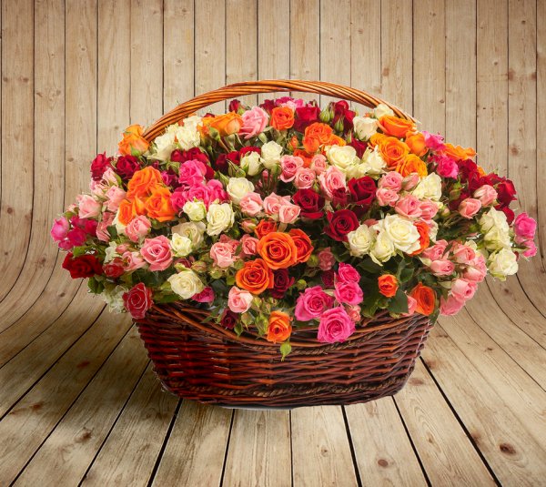 Букет в корзинке