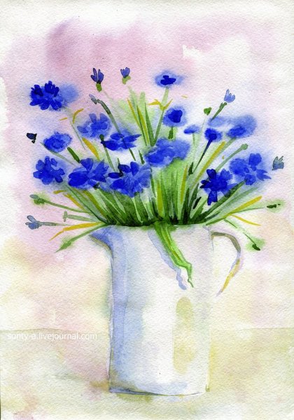 Рисование по мокрой бумаге