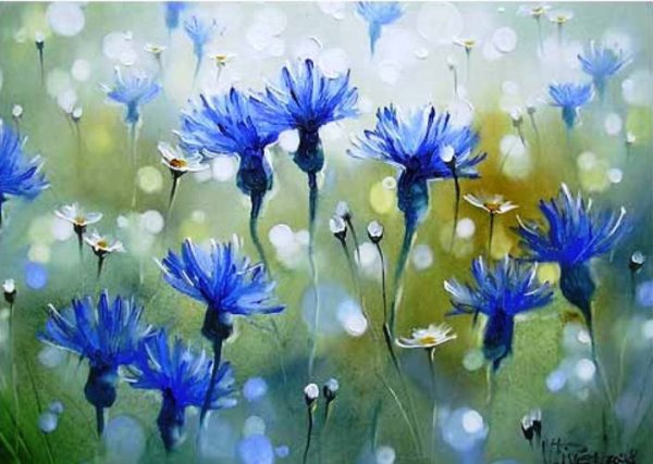 Рисование полевых цветов