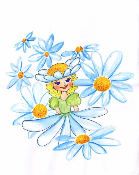 Младенец в ромашках