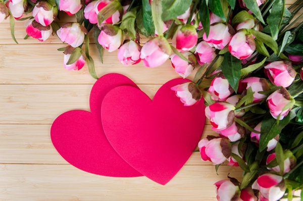 Записка с цветами