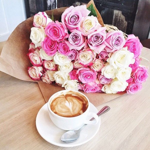 Букет цветов к завтраку