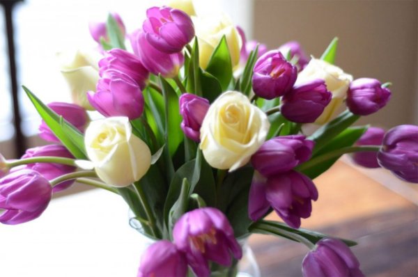 Пожелание доброго утра цветы тюльпаны