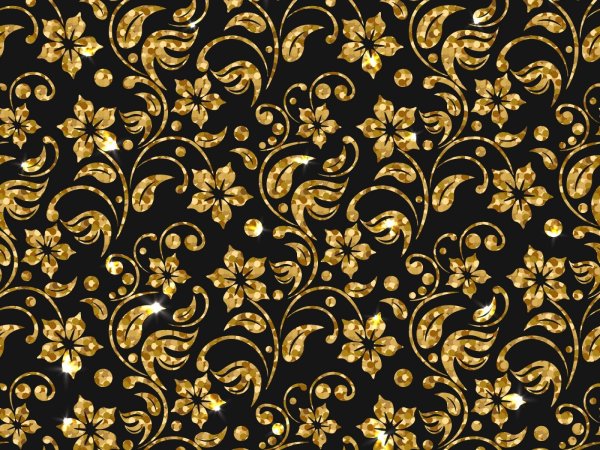 Золотистый фон с узорами