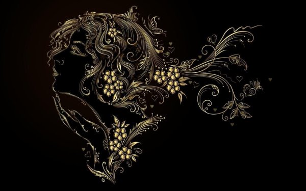 Бело золотые цветы