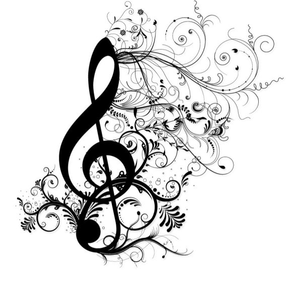 Скрипичный ключ синий