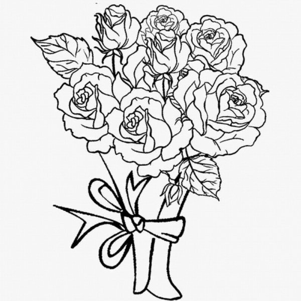 Рисование букет цветов