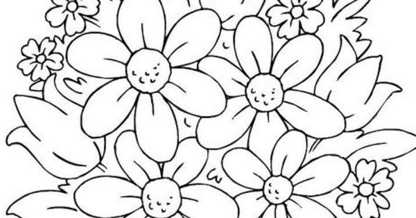 Букет роз раскраска для детей