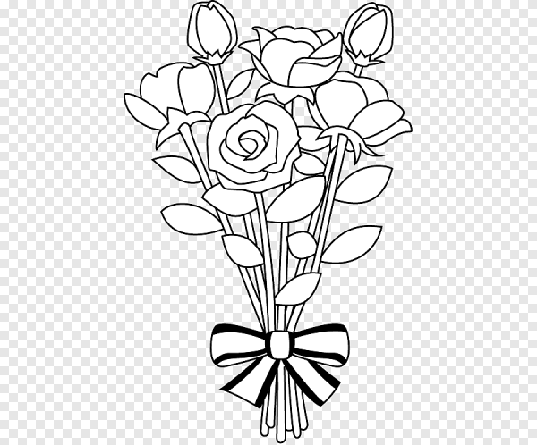 Раскраска букет роз