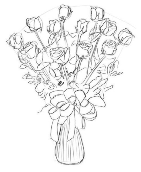 Раскраска антистресс "цветы"