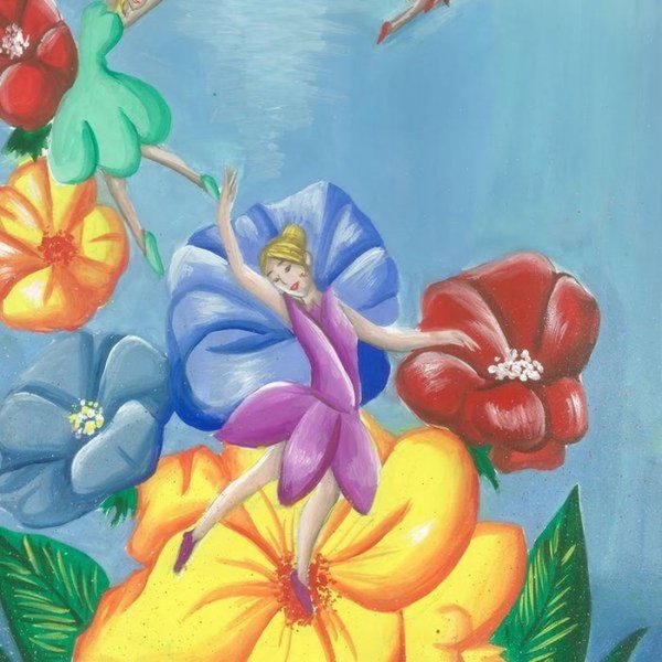 Открытка цветы в танцах