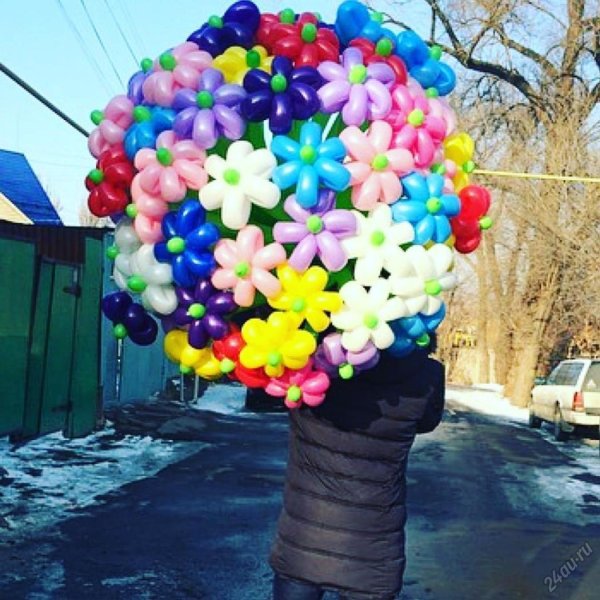 Свадебный букет из воздушных шаров