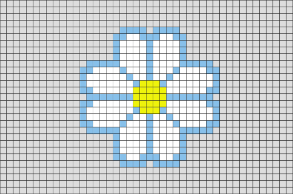 Ромашка пиксель арт