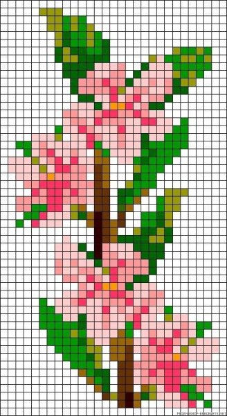 Цветок по клеткам