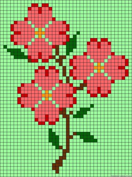 Цветок вышивка крестом лёгкий