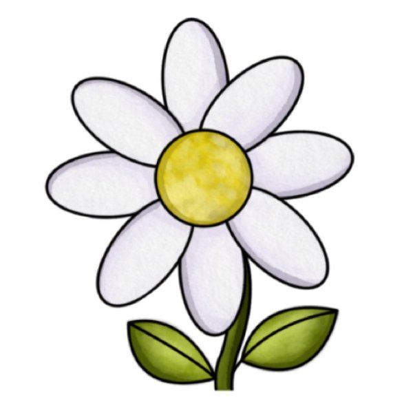 Ромашка трафарет для рисования