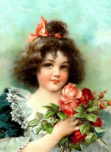 Винтажные мультяшные цветочки