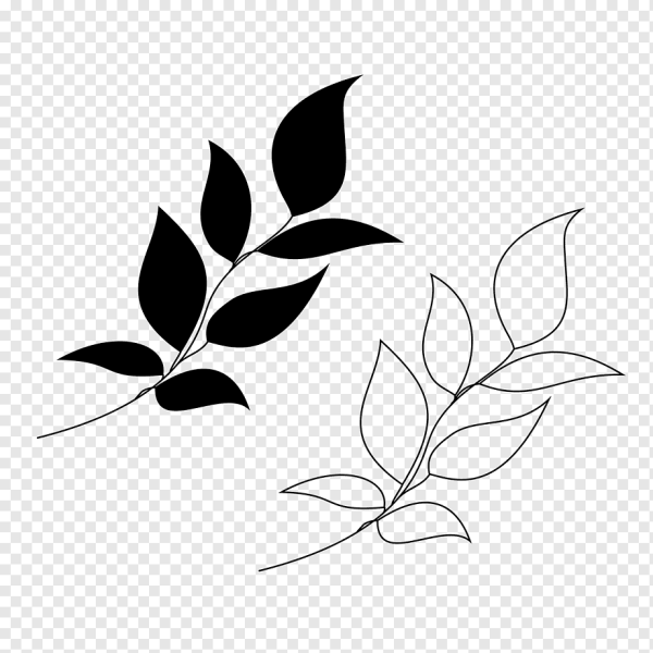 Веточка силуэт