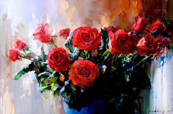 Яркие розы