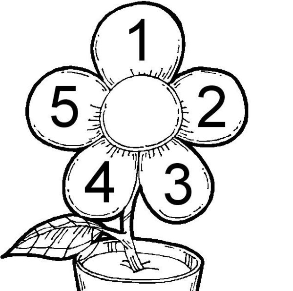 Математические цифры для раскрашивания