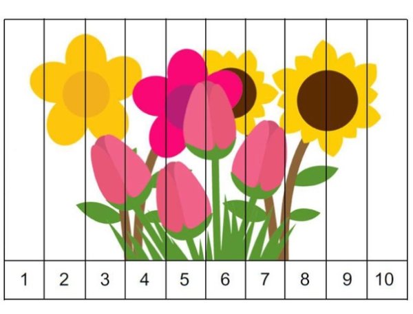 Математический цветок для дошколят