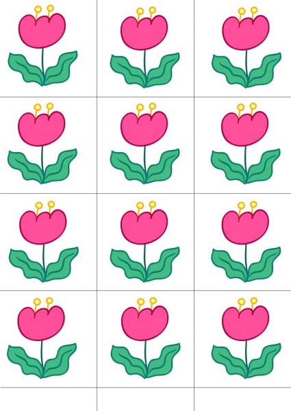 Математические цветы для дошкольников