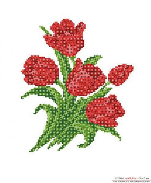 Вышивка красивые цветы