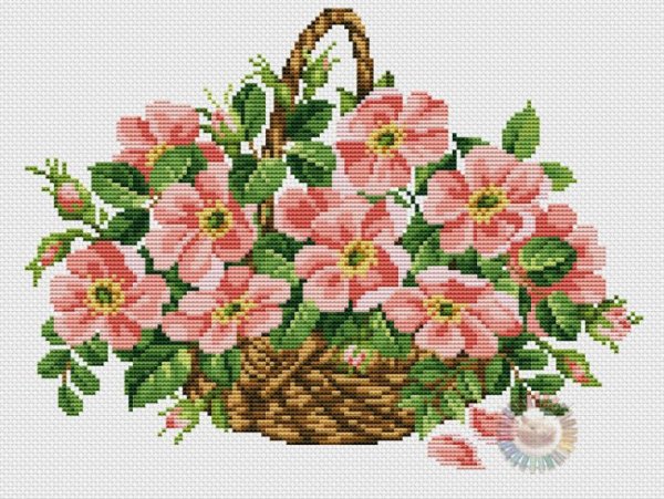 Вышивка цветок