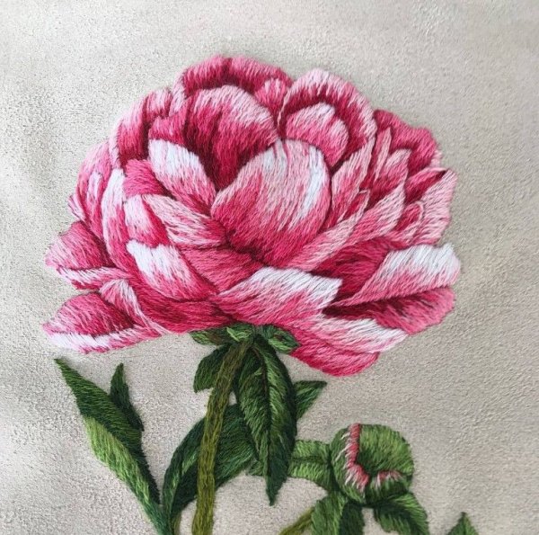 Вышивка гладью для начинающих цветы