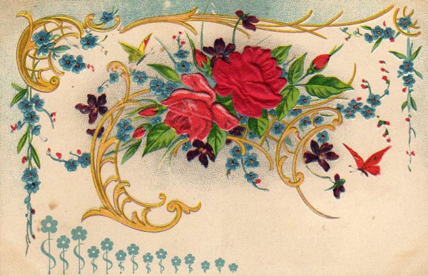 Цветочный орнамент для декупажа