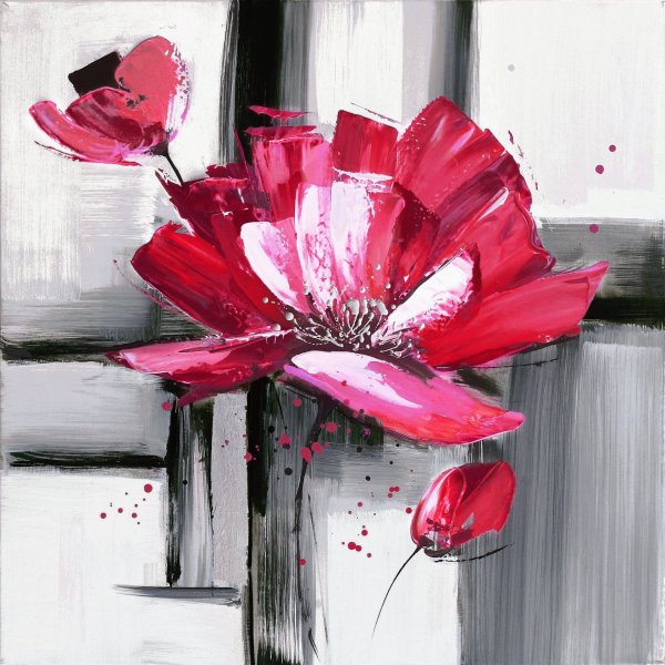 Рисование акрилом на холсте абстракция