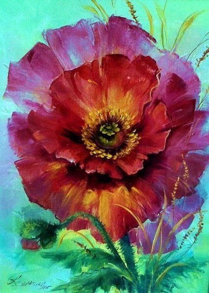 Цветы акрилом