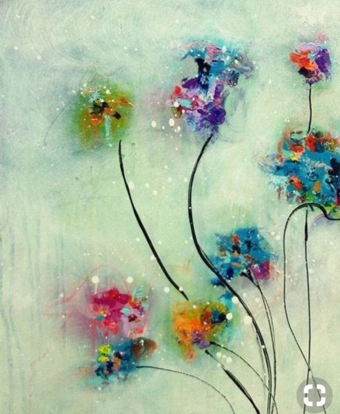 Абстрактная живопись акрилом