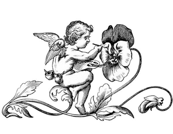 Рисунки для декупажа черно белые