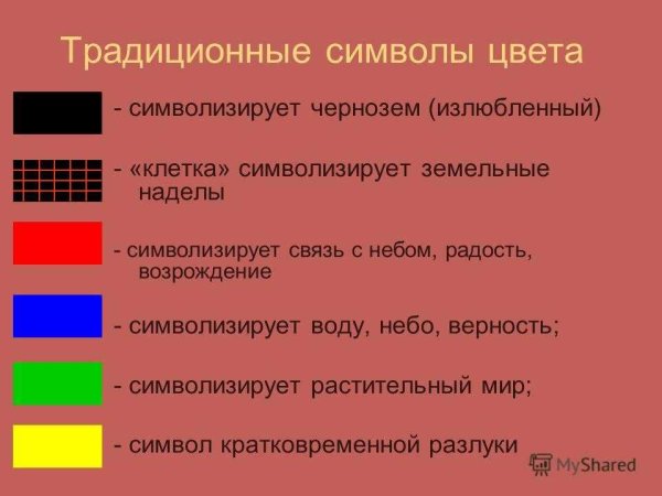 Символику каждого цвета